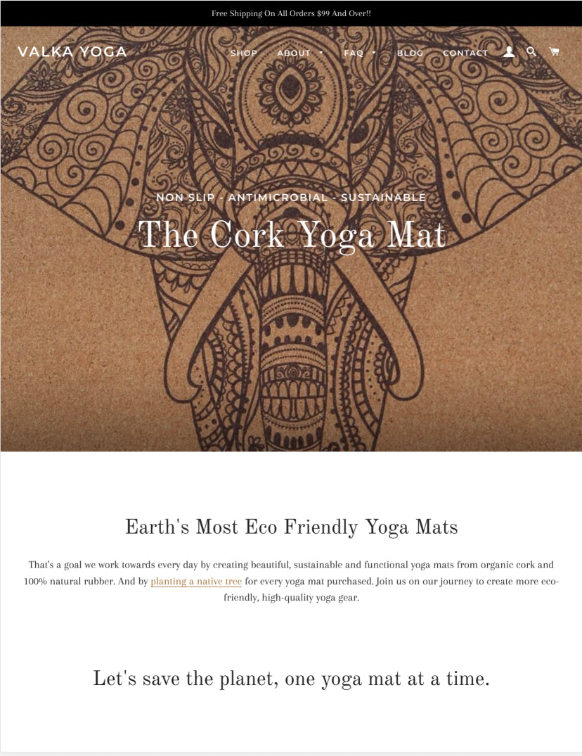 Valka Yoga Shopify Store Showcase